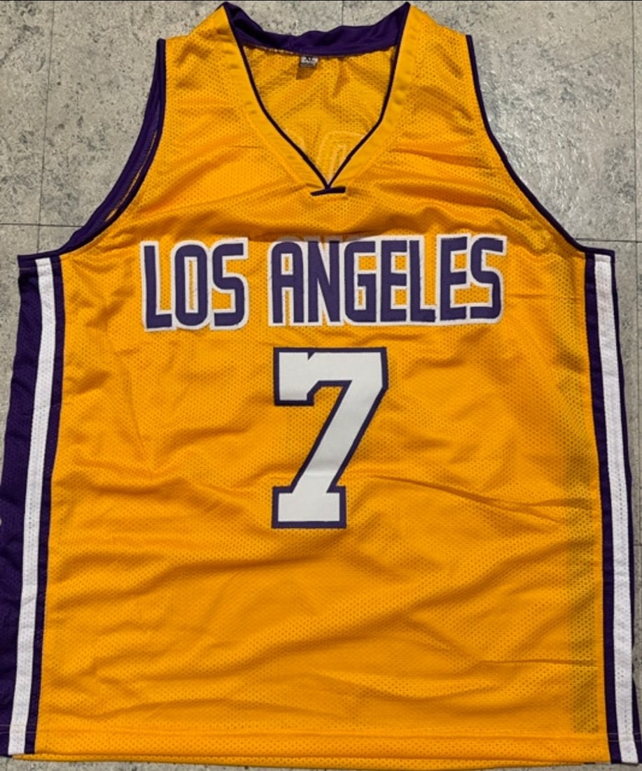 Lamar Odom Los Angeles Lakers Autographed Custom Basketball Style Jersey JSA Hologram - 3