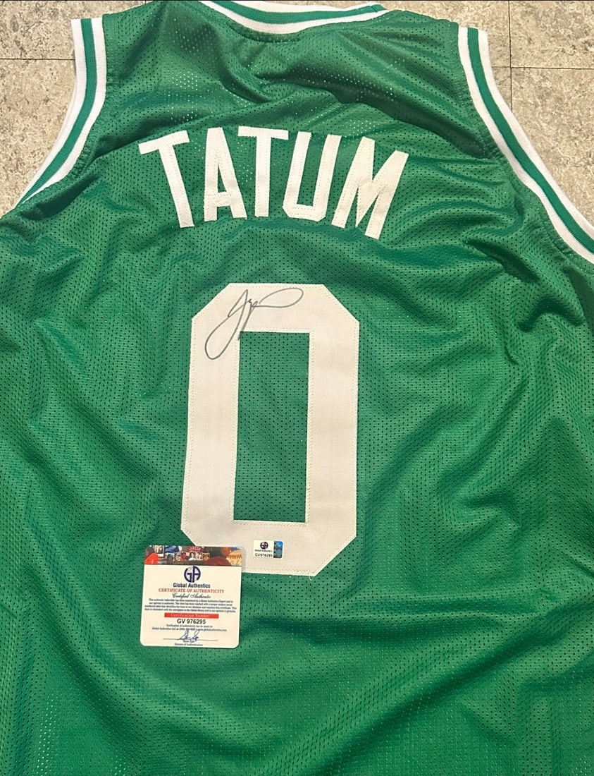 Jayson Tatum Boston Celtics Autographed Custom Basketball Jersey coa - 2
