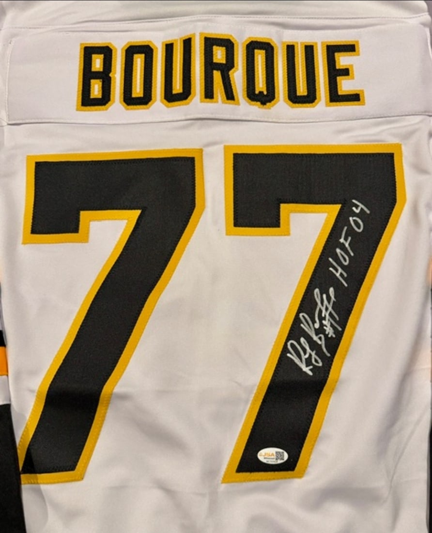Ray Bourque Boston Bruins Autographed & Insc Custom Hockey Jersey JSA Hologram - 2
