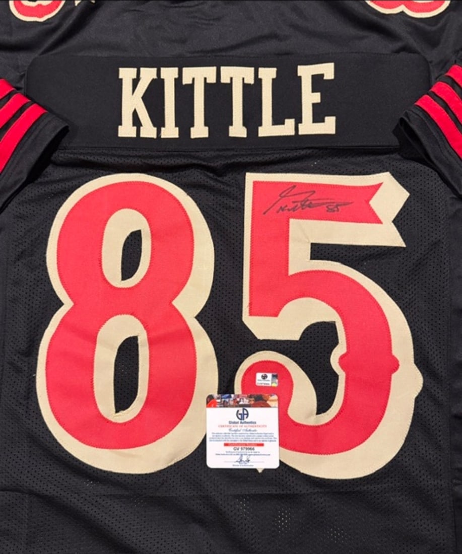 George Kittle San Francisco 49ers Autographed Custom Football Jersey coa - 2