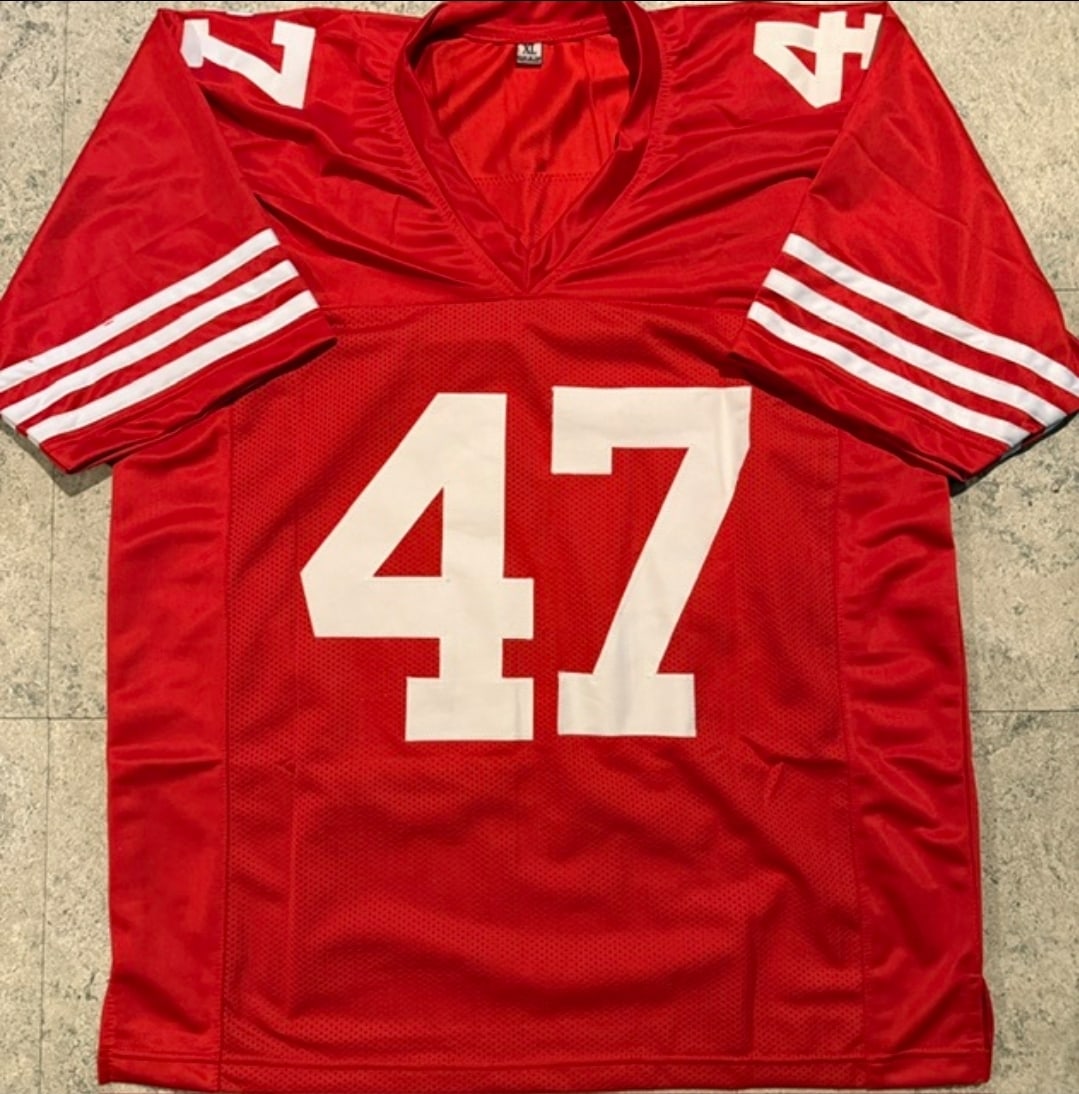 Bryce Huff San Francisco 49ers Autographed Custom Football Jersey JSA Hologram - 3