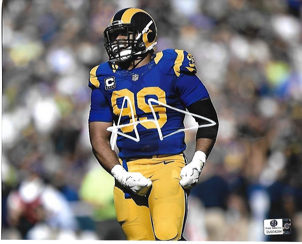 Aaron Donald Los Angeles Rams Autographed 8x10 Photo coa: Aaron Donald Los Angeles Rams Autographed 8x10 Photo GA coa - Autograph Location & coa # may vary