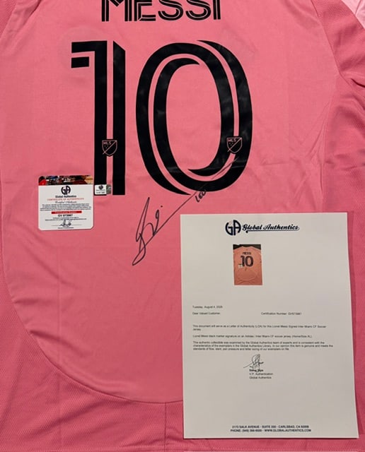 Lionel Messi Inter Miami FC Autographed 2025-26 Adidas Home Soccer Jersey LOA - 3