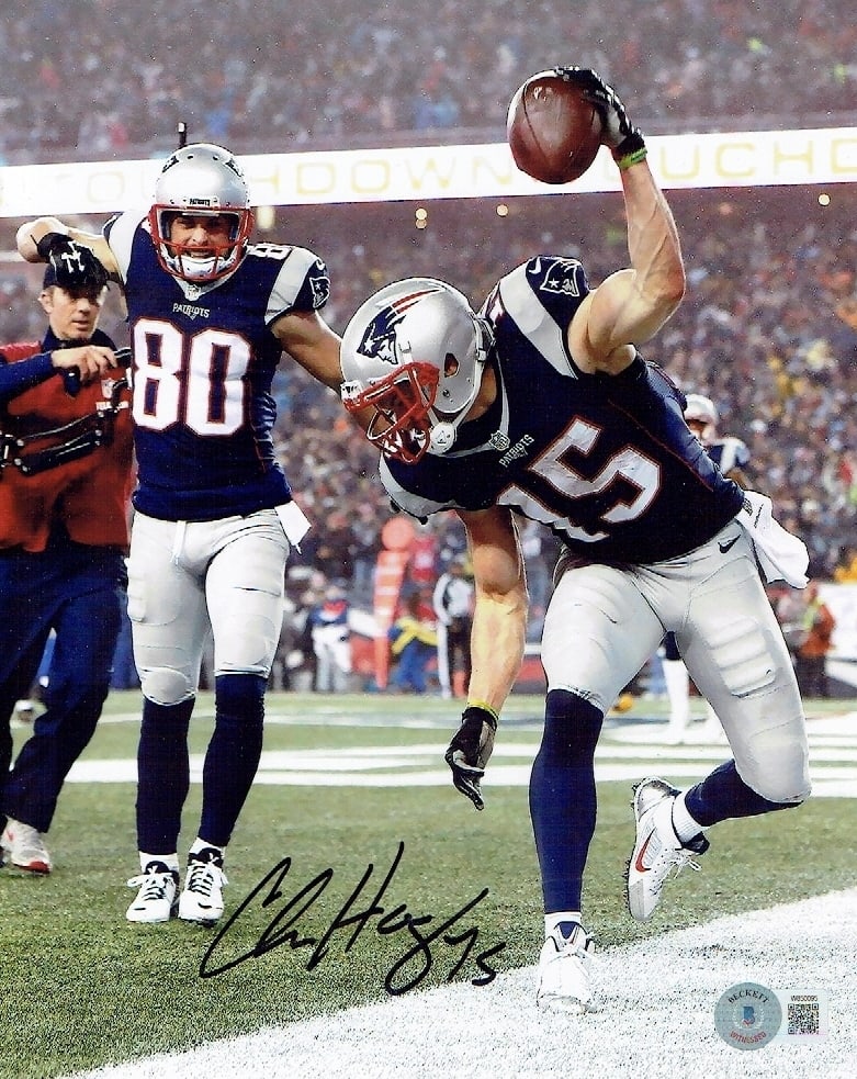 Chris Hogan New England Patriots Autographed 8x10 photo Beckett Hologram: Chris Hogan New England Patriots Autographed 8x10 photo Beckett QR Hologram (THERE IS NO COA CARDS WITH QR CODE HOLGRAMS - SCAN QR CODE WITH CAMERA TO VERIFY AUTHENTICITY) - Autograph Location & coa