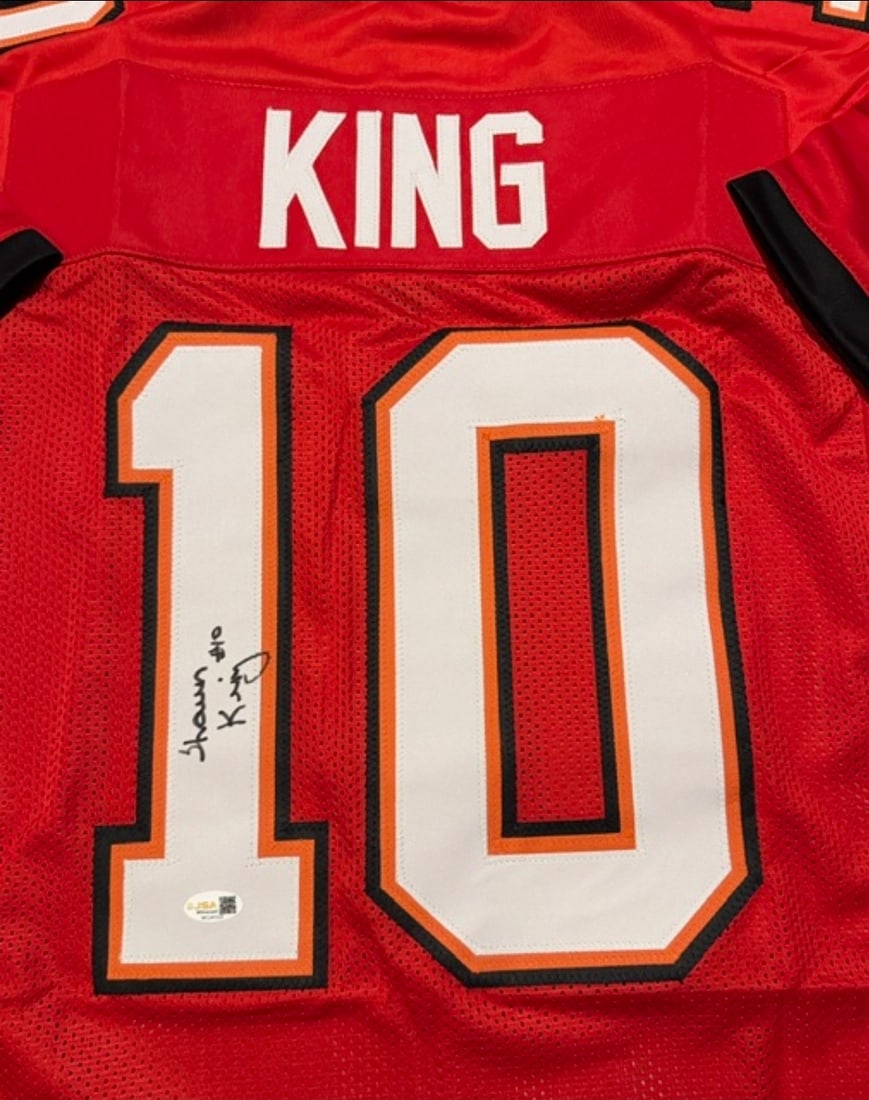 Shawn King Tampa Bay Buccaneers Autographed Custom Football Style Jersey JSA Hologram - 2