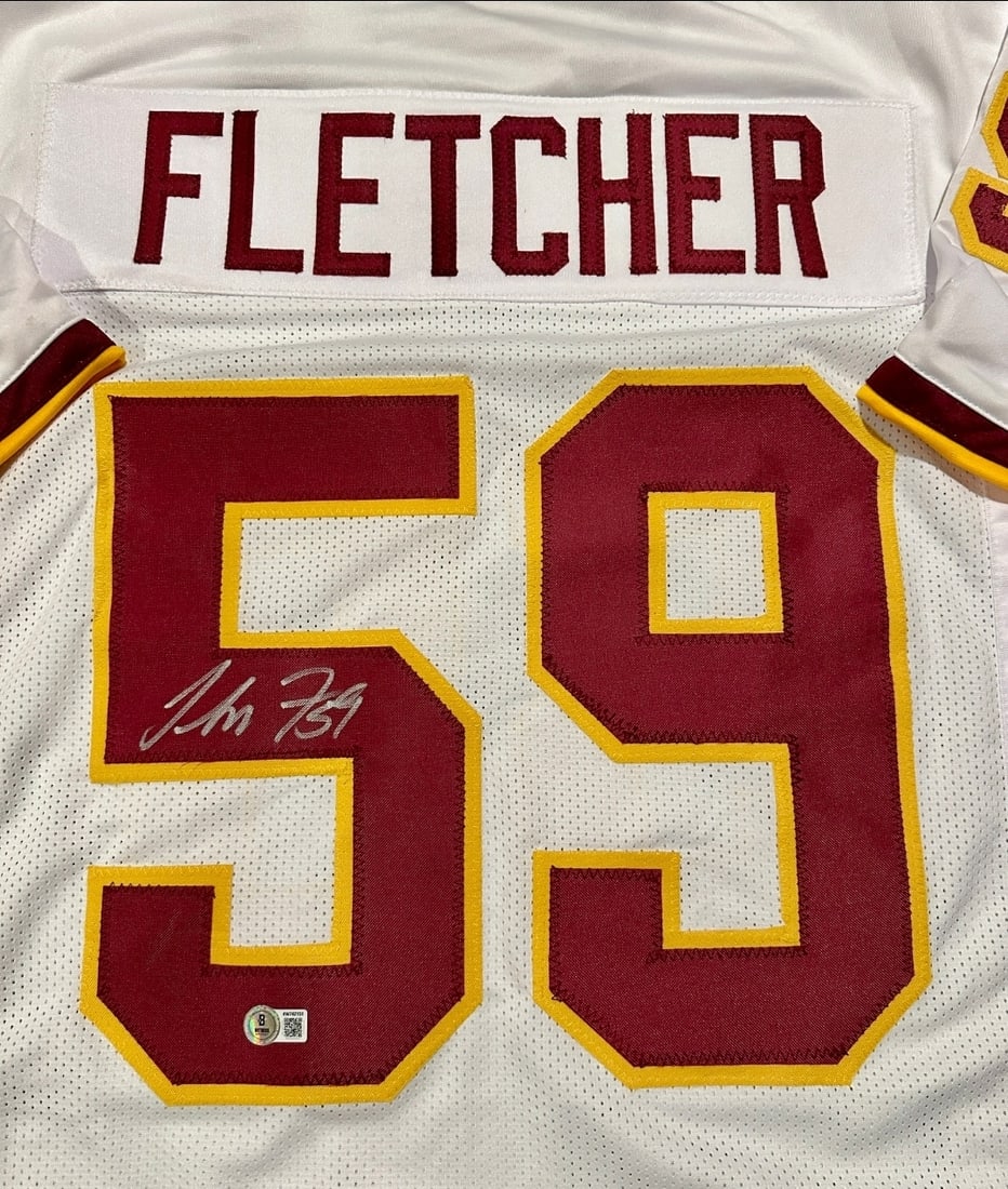 London Fletcher Washington Redskins Autographed Custom Football Jersey Beckett Hologram - 2