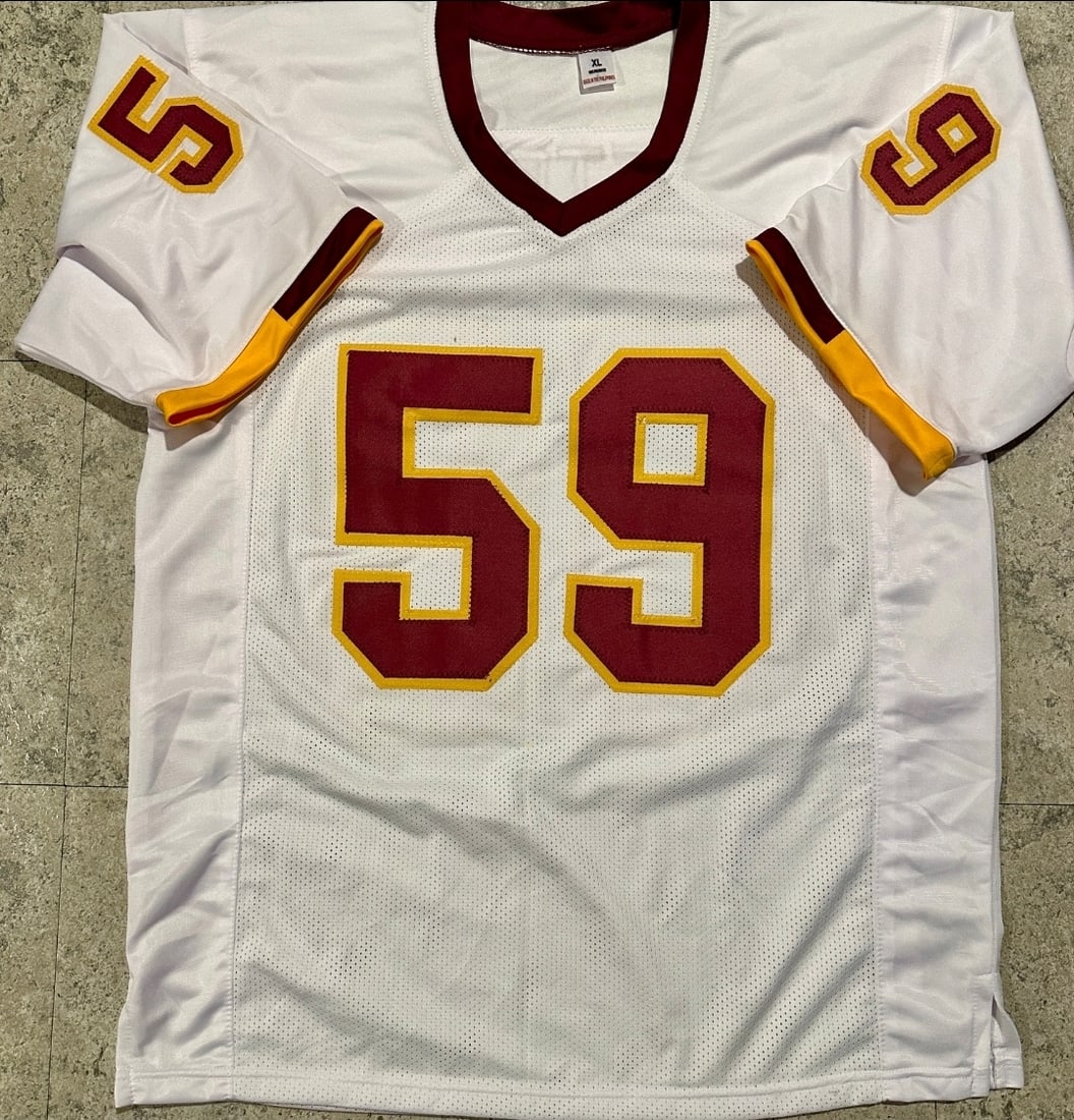 London Fletcher Washington Redskins Autographed Custom Football Jersey Beckett Hologram - 3