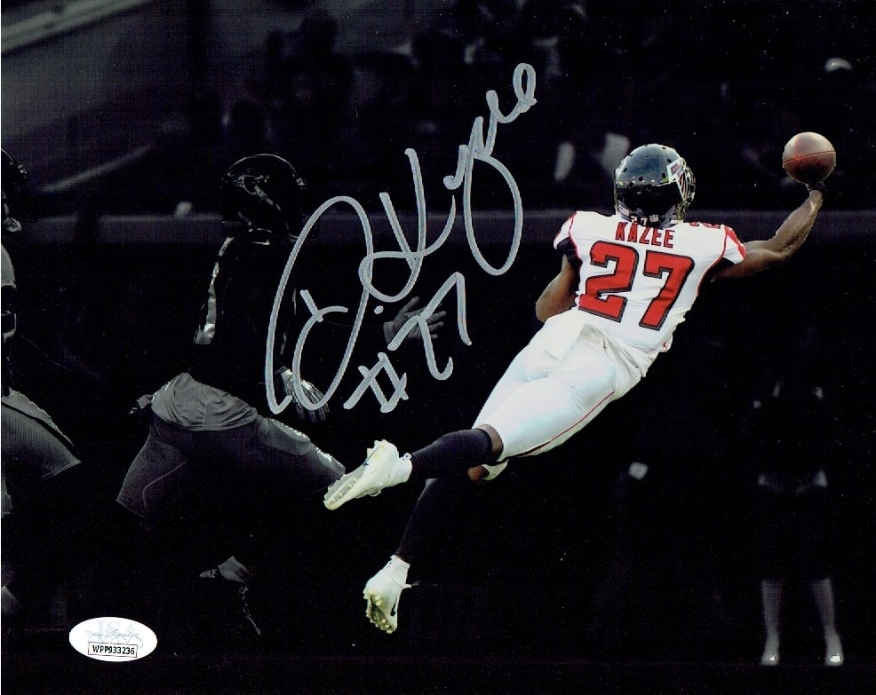 Damontae Kazee Atlanta Falcons Autographed 8x10 Photo JSA coa: Damontae Kazee Atlanta Falcons Autographed 8x10 Movie Poster Photo JSA Witnessed coa - Autograph Location & coa # may vary