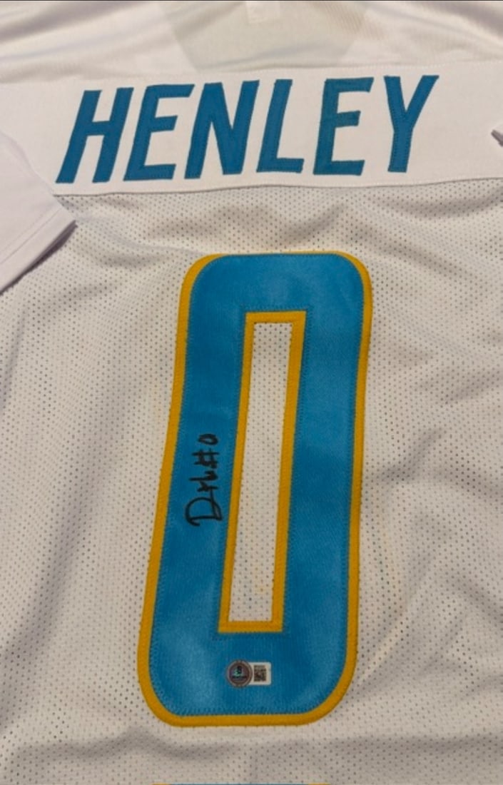 Daiyan Henley Los Angeles Clippers Autographed Custom Football Jersey Beckett Hologram - 2