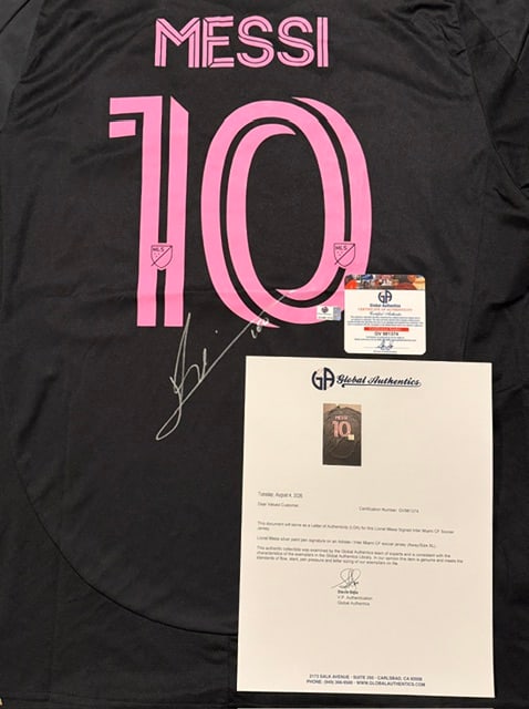 Lionel Messi Inter Miami FC Autographed 2024 Adidas Away Soccer Jersey LOA - 3