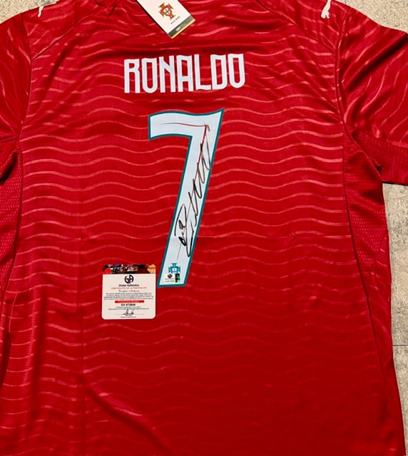 Cristiano Ronaldo Portugal Autographed 2026 Puma FIFA WORLD CUP Home Soccer Jersey LOA - 2