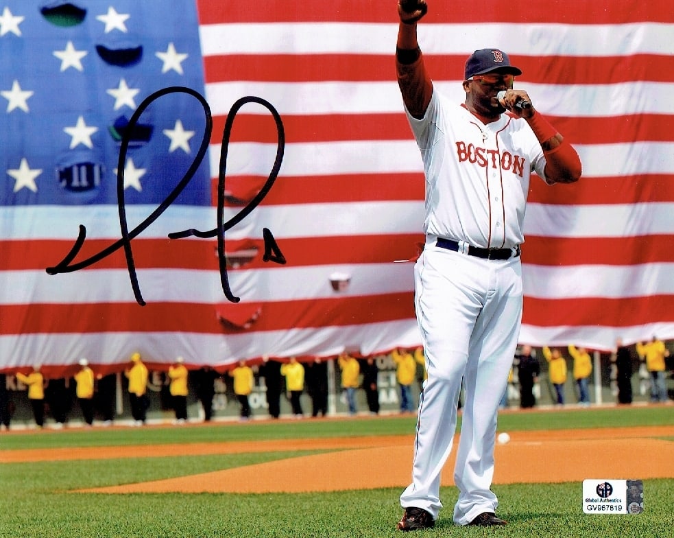 David Ortiz Boston Red Sox Autographed 8x10 Photo coa (1 of 2)