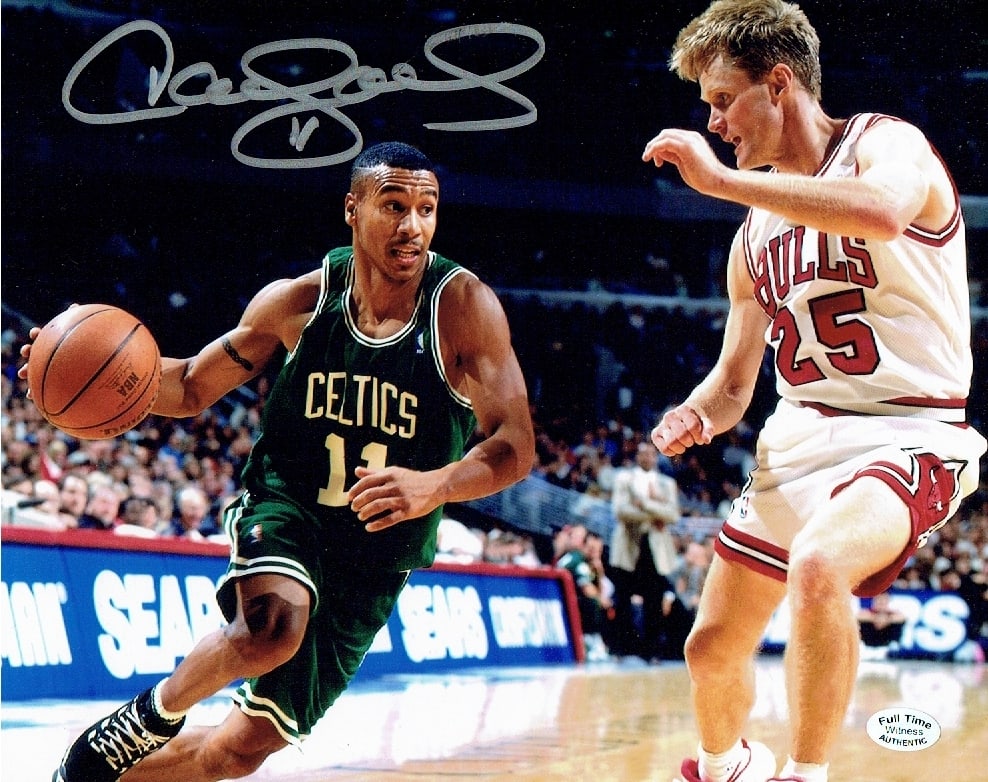 Dana Barros Boston Celtics Autographed 8x10 Photo coa: Dana Barros Boston Celtics Autographed 8x10 Photo Full Time Authentics coa