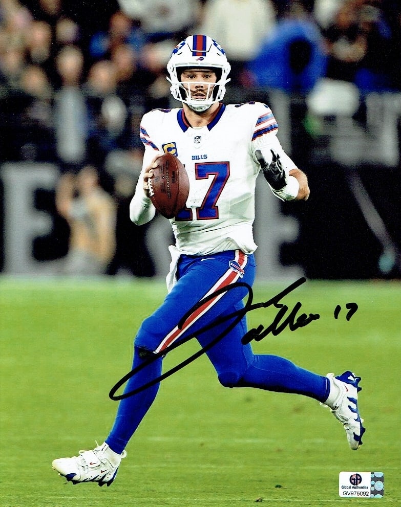 Josh Allen Buffalo Bills Autographed 8x10 Photo coa: Josh Allen Buffalo Bills Autographed 8x10 Photo GA coa