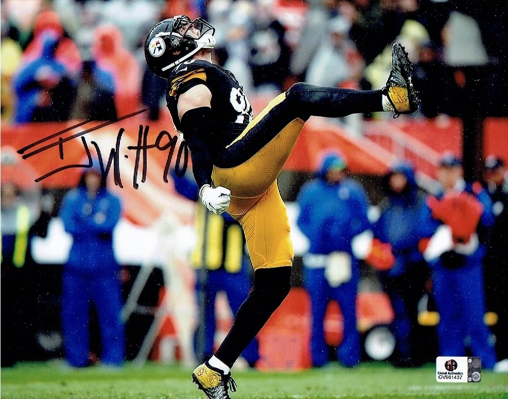 T.J. Watt Pittsburgh Steelers Autographed 8x10 Photo coa: T.J. Watt Pittsburgh Steelers Autographed 8x10 Photo GA coa
