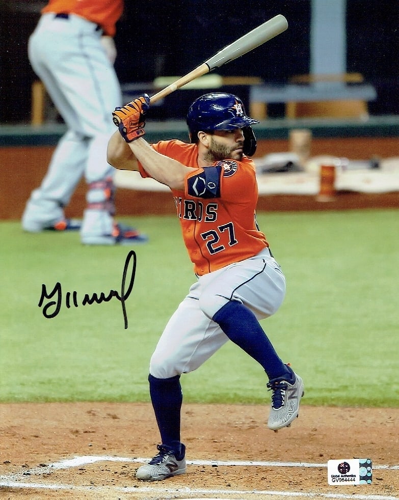 Jose Altuve Houston Astros Autographed 8x10 Photo coa (1 of 2)