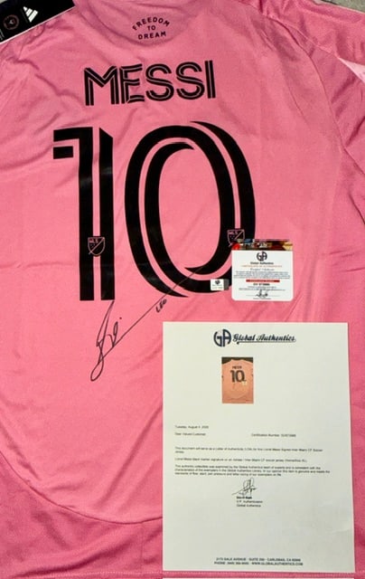 Lionel Messi Inter Miami FC Autographed 2025-26 Adidas Home Soccer Jersey LOA - 3