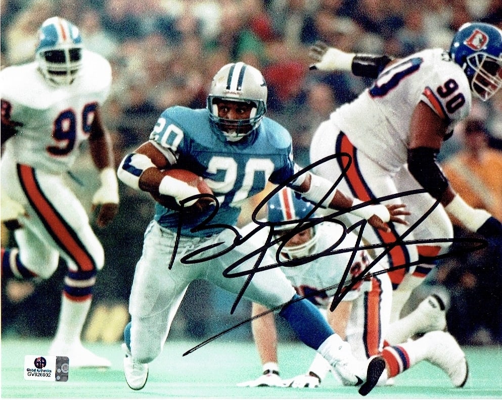 Barry Sanders Detroit Lions Autographed 8x10 Photo coa: Barry Sanders Detroit Lions Autographed 8x10 Photo GA coa