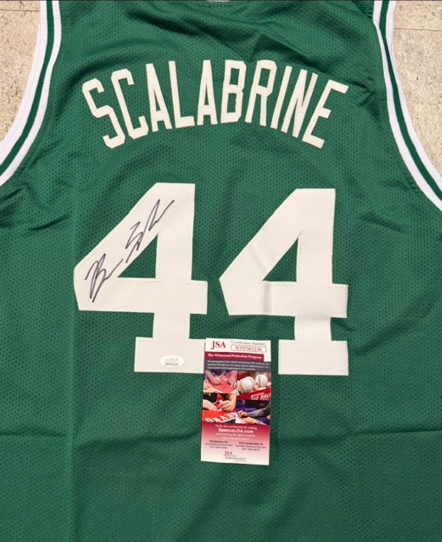 Brian Scalabrine Boston Celtics Autographed Custom Basketball Jersey JSA coa - 2
