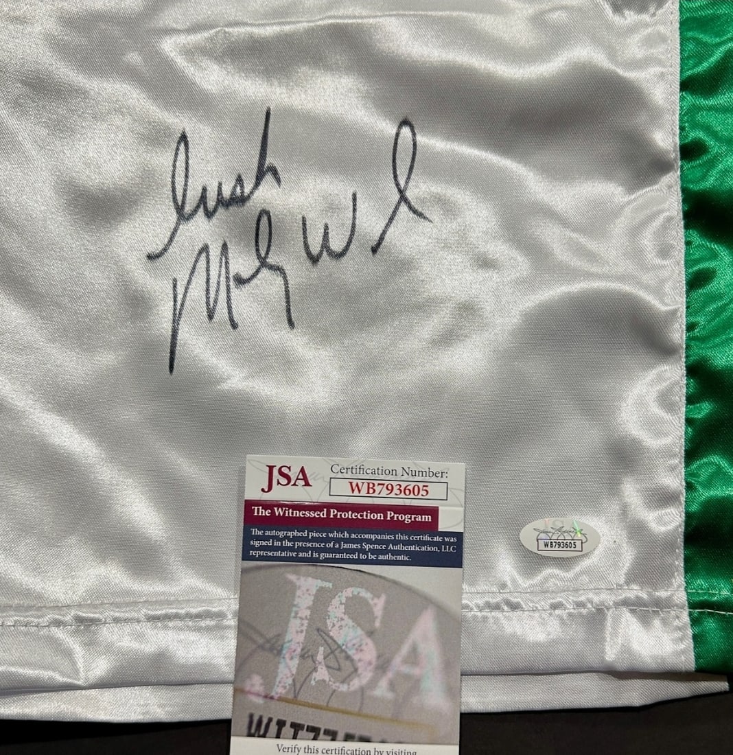 Micky Ward Former WBU Boxing Champion Autographed Boxing Trunks JSA coa - 2