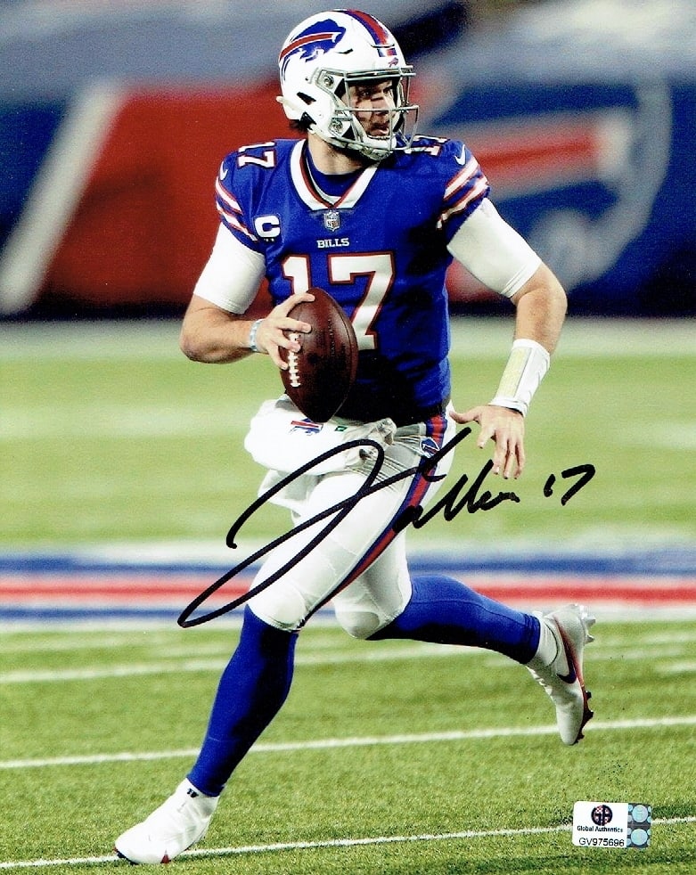 Josh Allen Buffalo Bills Autographed 8x10 Photo coa: Josh Allen Buffalo Bills Autographed 8x10 Photo GA coa