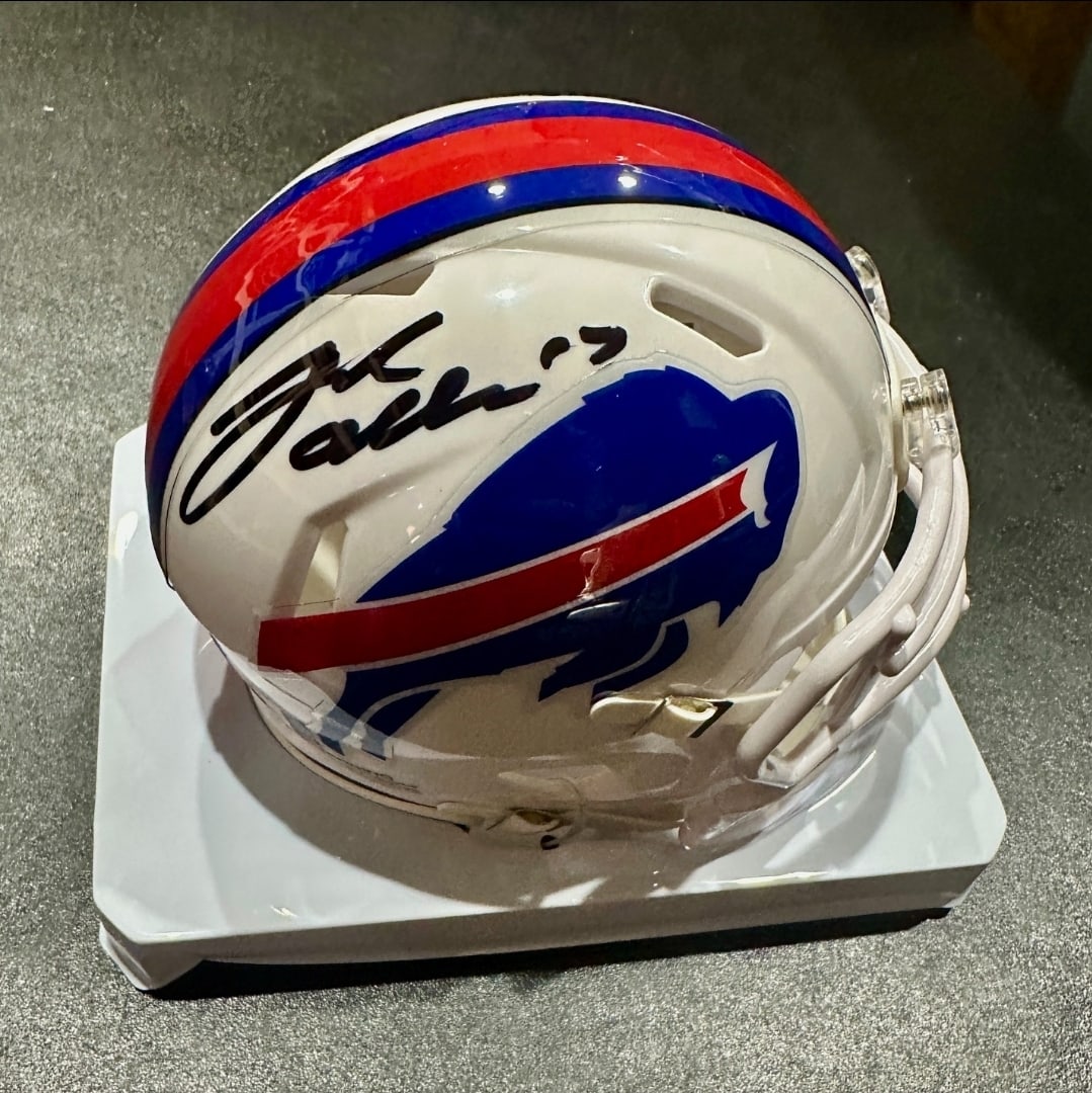 Josh Allen Buffalo Bills Autographed Riddell Mini-Helmet coa: Josh Allen Buffalo Bills Autographed Riddell Mini-Helmet GA coa - Autograph Location & coa # may vary