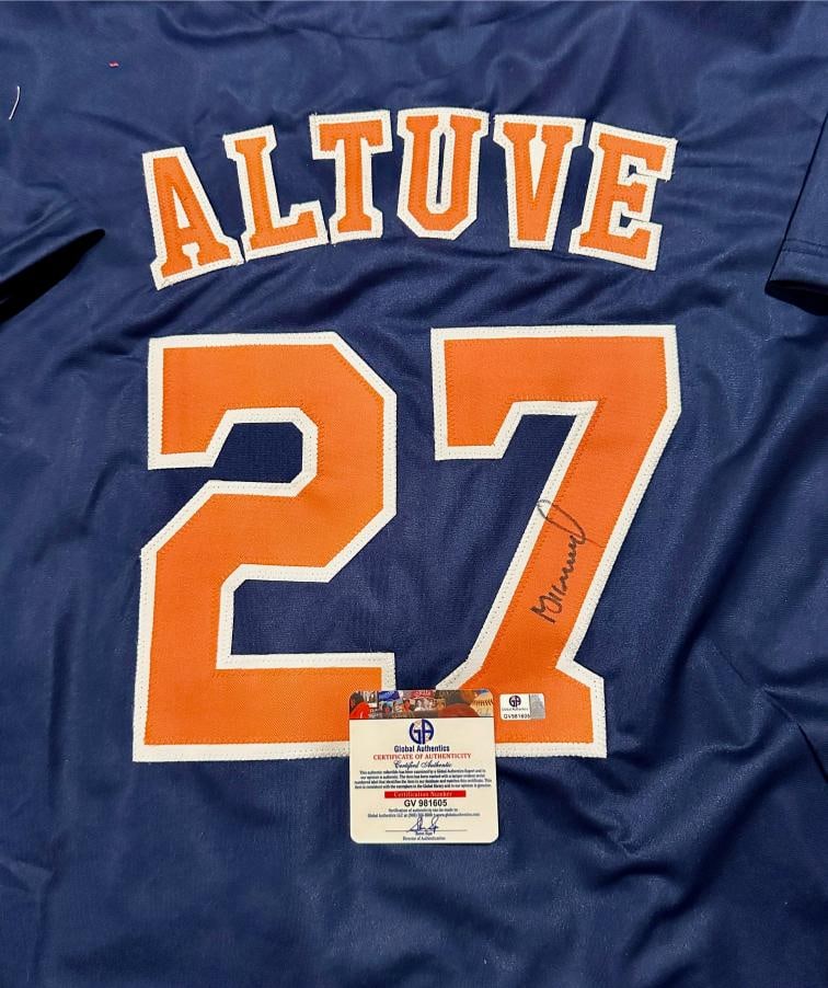 Jose Altuve Houston Astros Autographed Custom Baseball Jersey coa - 2