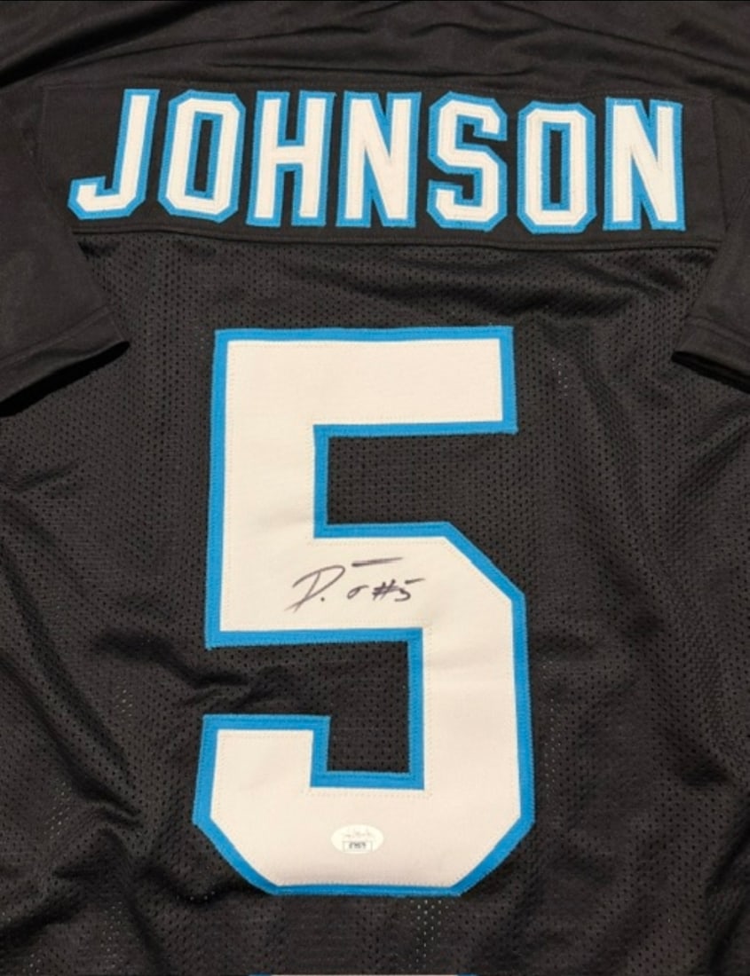 Diontae Johnson Carolina Panthers Autographed Custom Football Style Jersey JSA Sticker Only - 2