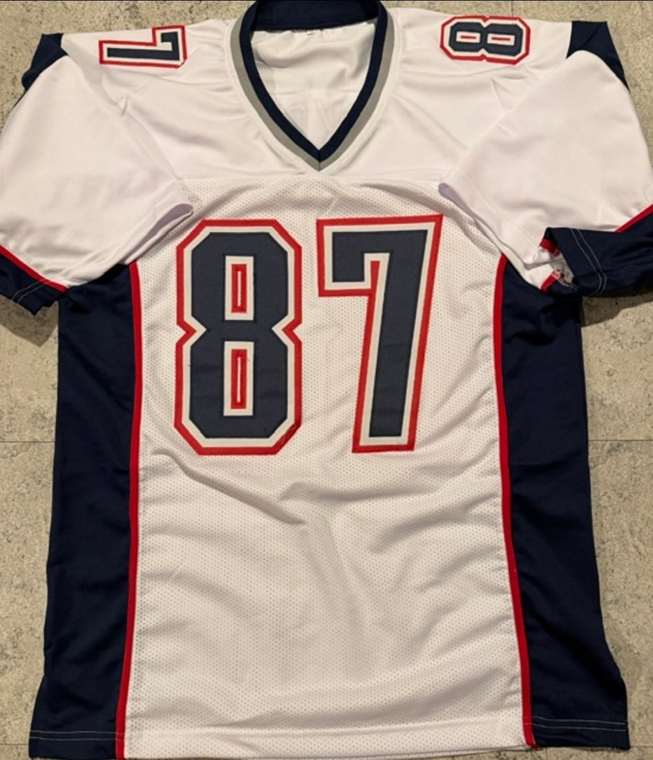 Rob Gronkowski New England Patriots Autographed Custom Football Jersey coa - 3