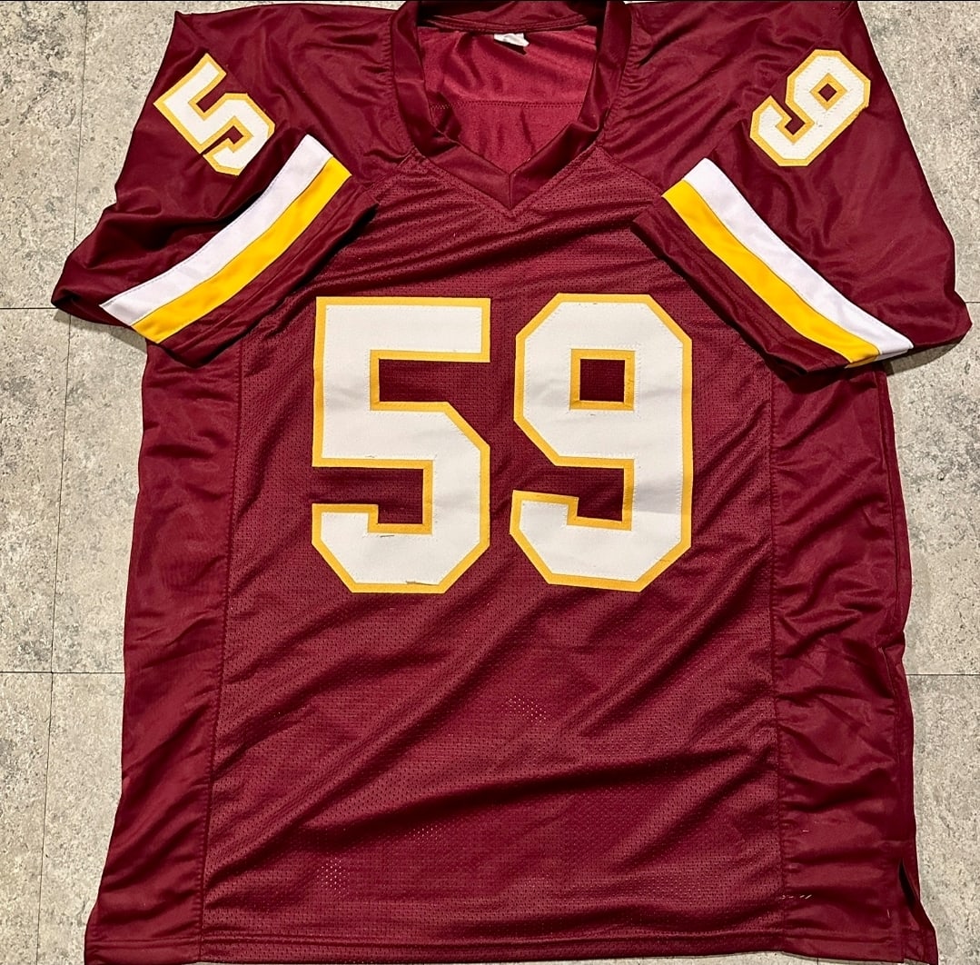 London Fletcher Washington Redskins Autographed Custom Football Jersey Beckett Hologram - 3