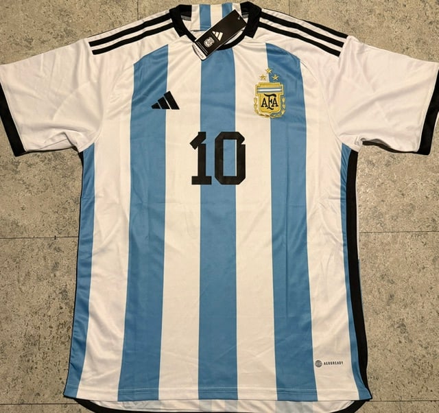 Lionel Messi Argentina Autographed 2022 Adidas FIFA World Cup Home Soccer Jersey LOA - 4