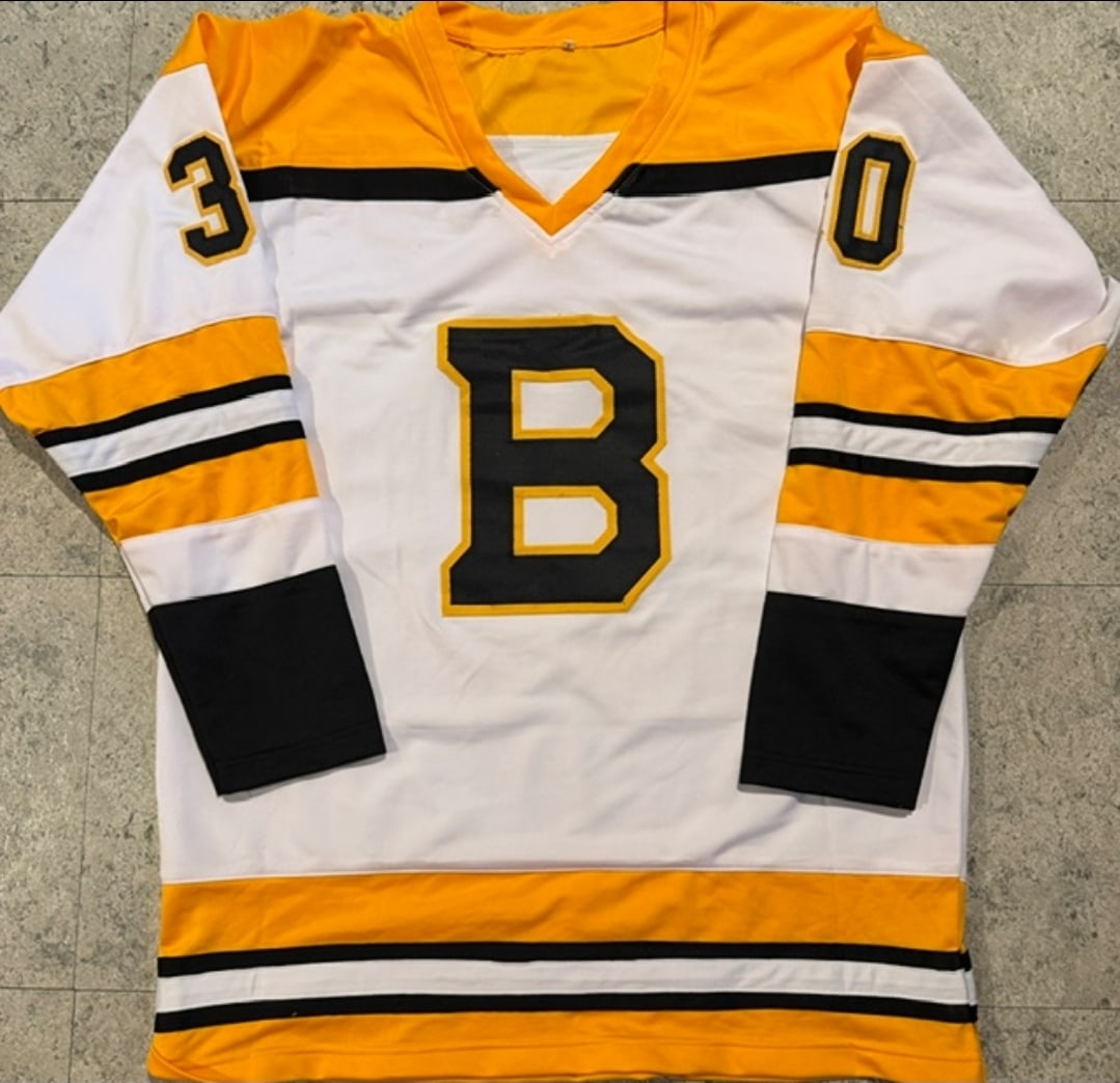 Gerry Cheevers Boston Bruins Autographed & Insc Custom Hockey Jersey JSA Hologram - 3