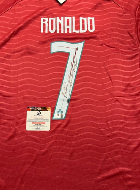 Cristiano Ronaldo Portugal Autographed 2026 Puma FIFA WORLD CUP Home Soccer Jersey LOA - 2