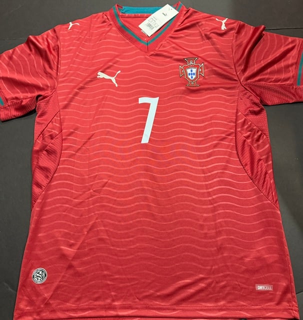 Cristiano Ronaldo Portugal Autographed 2026 Puma FIFA WORLD CUP Home Soccer Jersey LOA - 4