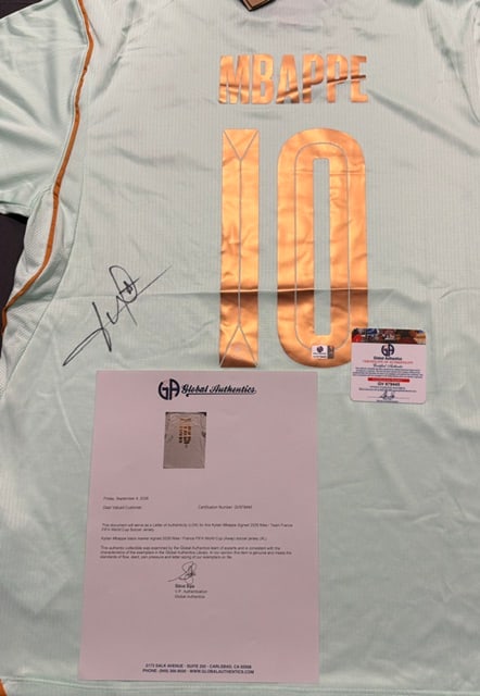 Kylian Mbappe France Autographed 2026 Nike Away Jersey LOA - 3