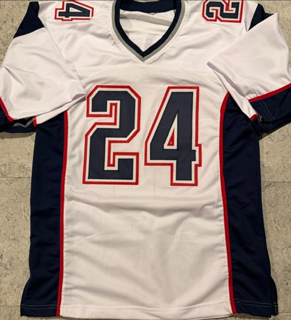 Ty Law New England Patriots Autographed & Inscribed Custom Football Jersey coa - 3