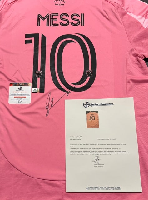 Lionel Messi Inter Miami FC Autographed 2025-26 Adidas Home Soccer Jersey LOA - 3