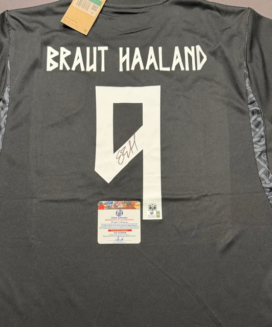 Erling Haaland Norway Autographed 2026 Nike Away Soccer Jersey LOA - 2