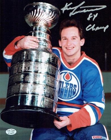 Ken Linseman Edmonton Oilers Autographed & Inscribed 8x10 Photo coa (1 of 2)