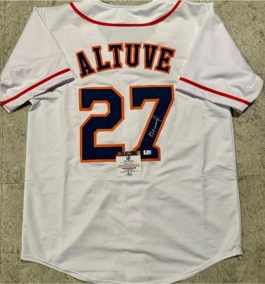 Jose Altuve Houston Astros Autographed Custom Baseball Jersey coa (1 of 2)