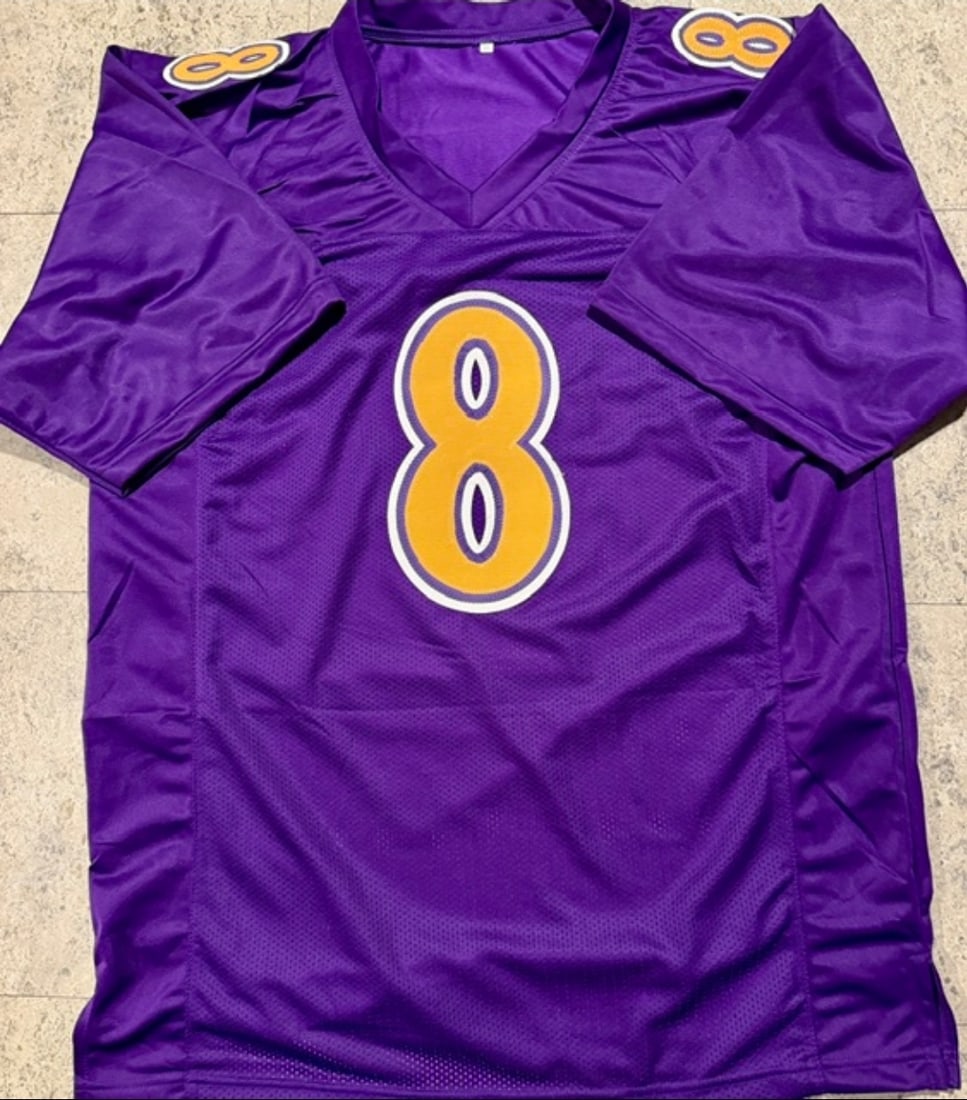 Lamar Jackson Baltimore Ravens Autographed Custom Football Jersey coa - 3
