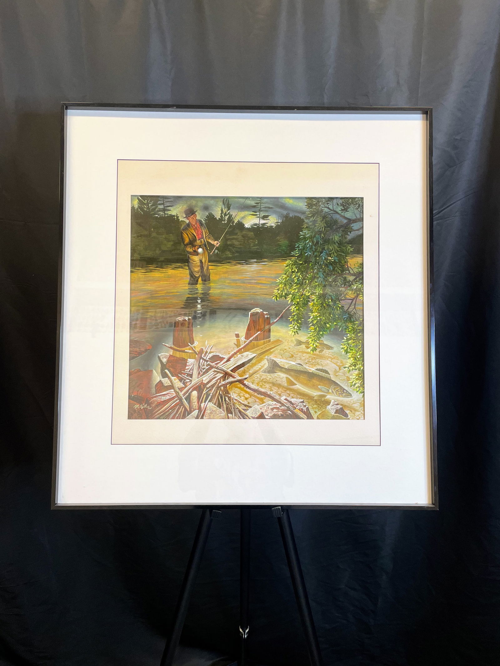 Denver Gillen Untitled Man Fishing at Sunset (1 of 2)