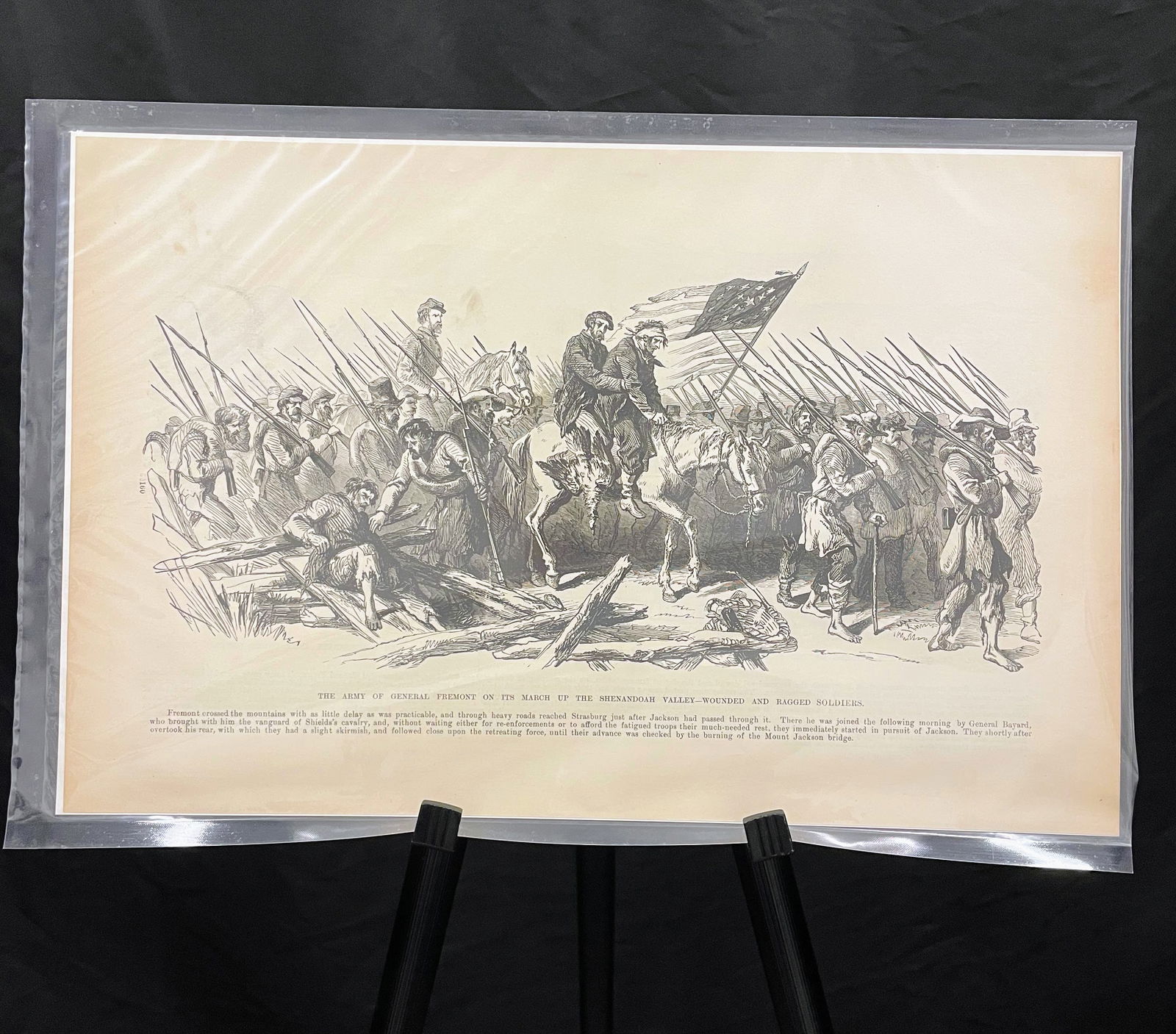 Antique Civil War Engraving – General Frémont’s March through the Shenandoah Valley (1 of 1)