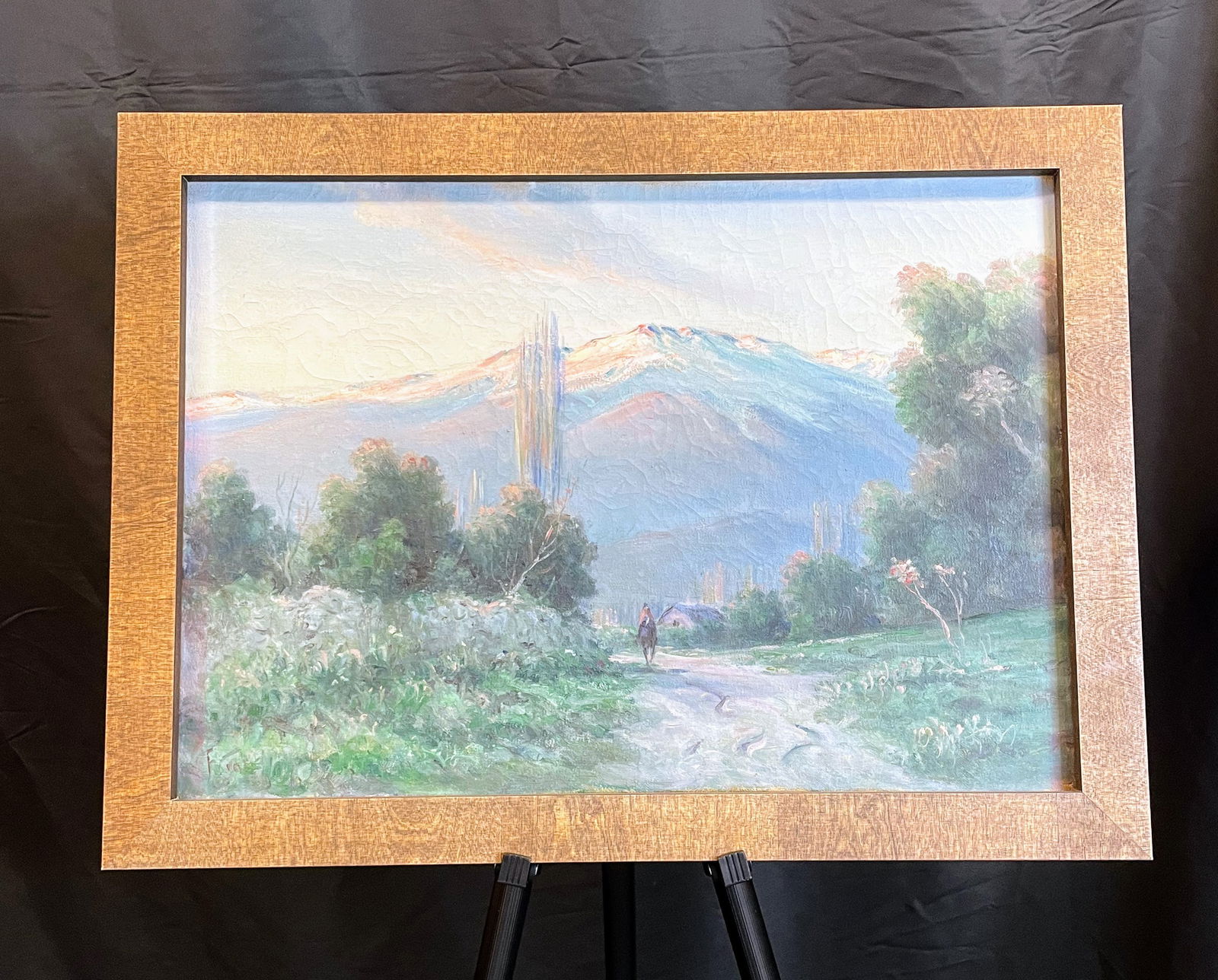 Untitled Piece Mountain Landscape with Figure on Path (1 of 2)