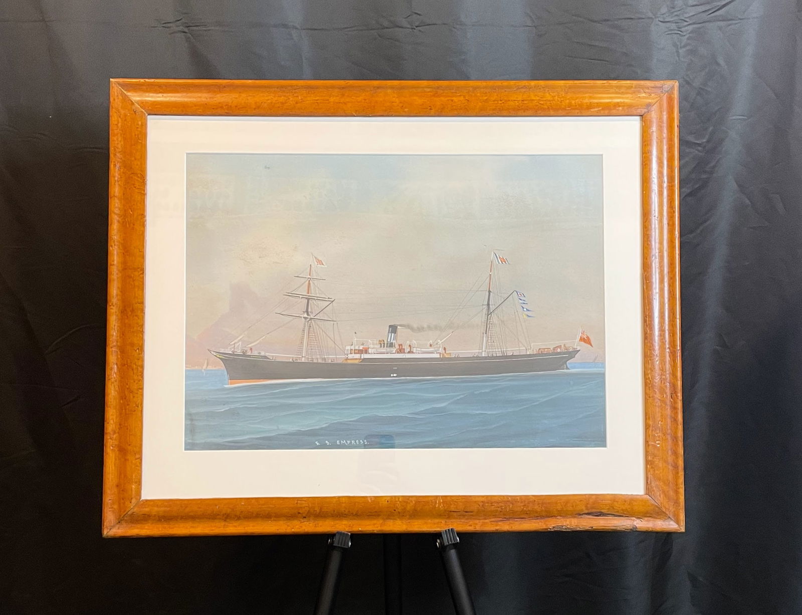 Original Vintage Maritime Watercolor S.S. Empress - Antonio De Simone (1 of 2)