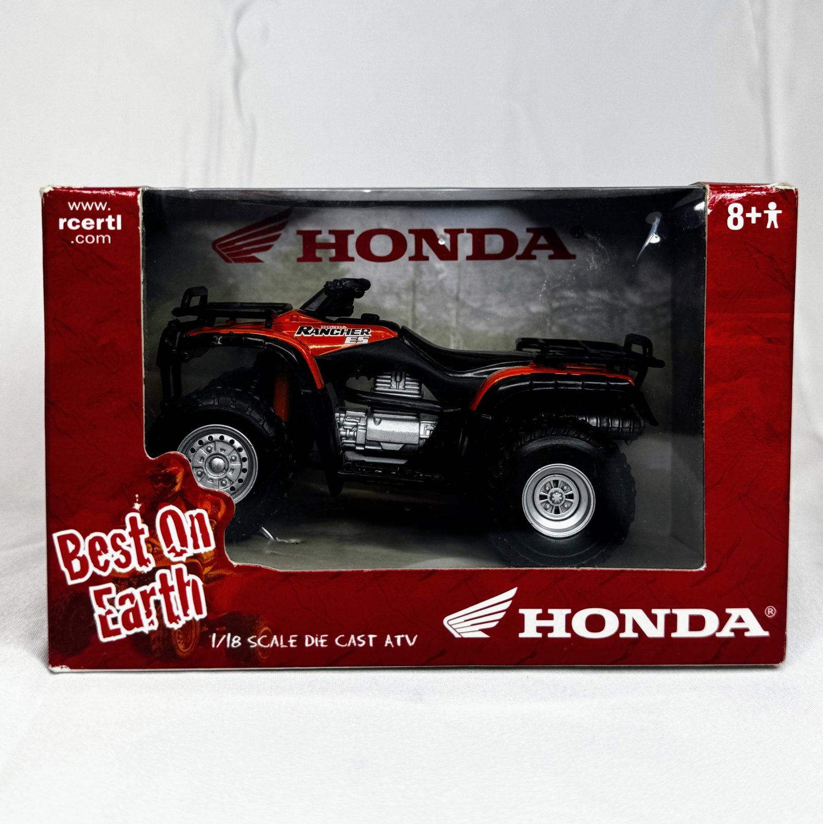 2002 ERTL Collectibles Best On Earth Outdoor Sportsman Honda Rancher ES ATV, 1/18 scale: 2002 ERTL Collectibles Best On Earth Outdoor Sportsman Honda Rancher ES ATV in 1/18 scale. Features realistic off-road styling with detailed design true to the original ATV. Perfect for collectors of 