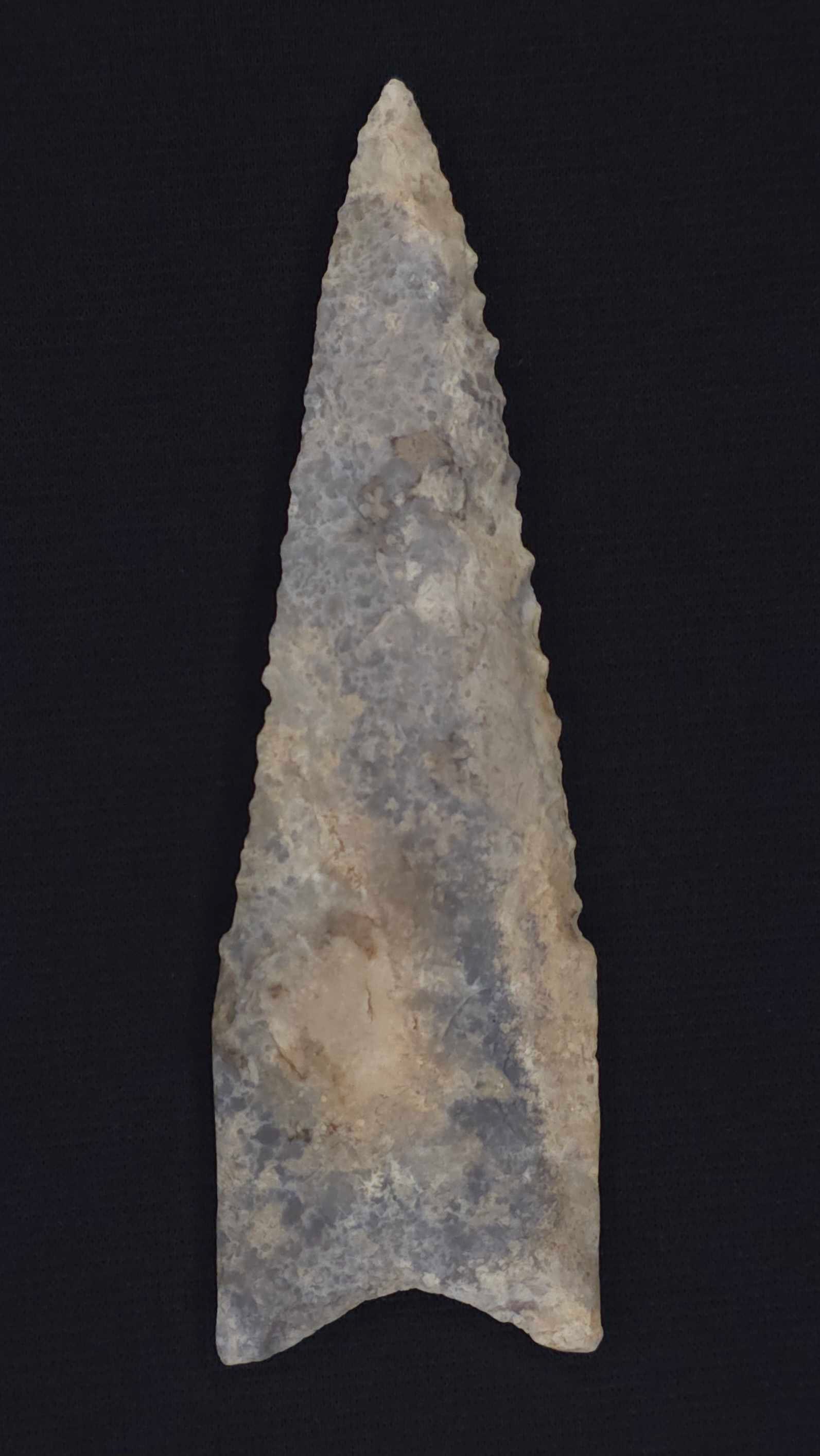 Dalton (White Chert - MO), 4 3/8" x 1 5/16" - Dwain Rogers COA included (1 of 6)