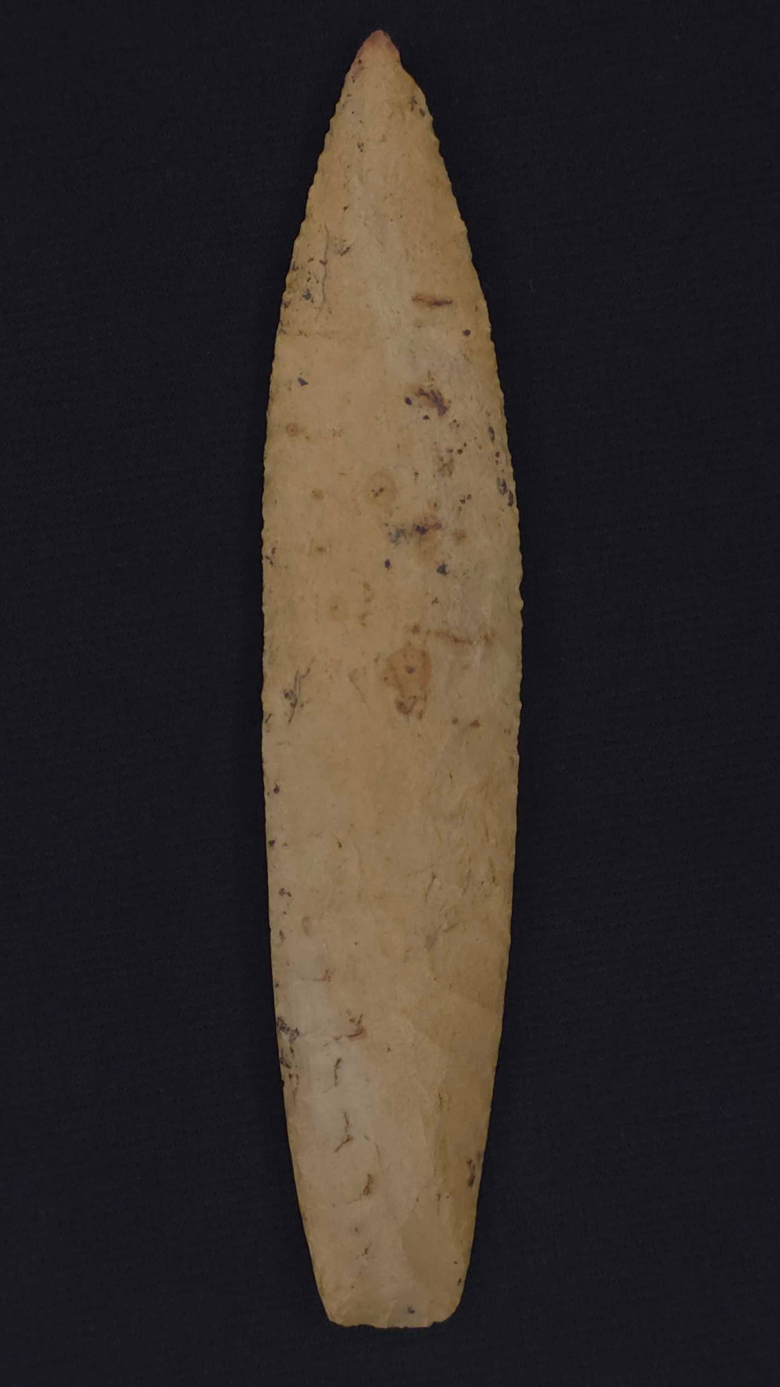 Agate Basin (Tan Chert - Scott Co. IL), 5 1/2" x 1 1/8" - Dwain Rogers and RH COA included (1 of 6)