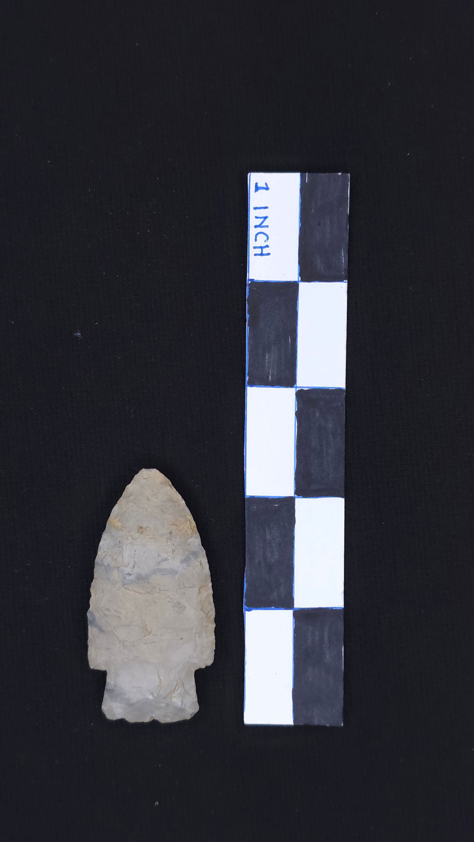 Scottsbluff (Mottled Grey Flint - Polk Co. MO), 2 5/16" x 1 3/16" - Bennett and RH COAs included (1 of 4)