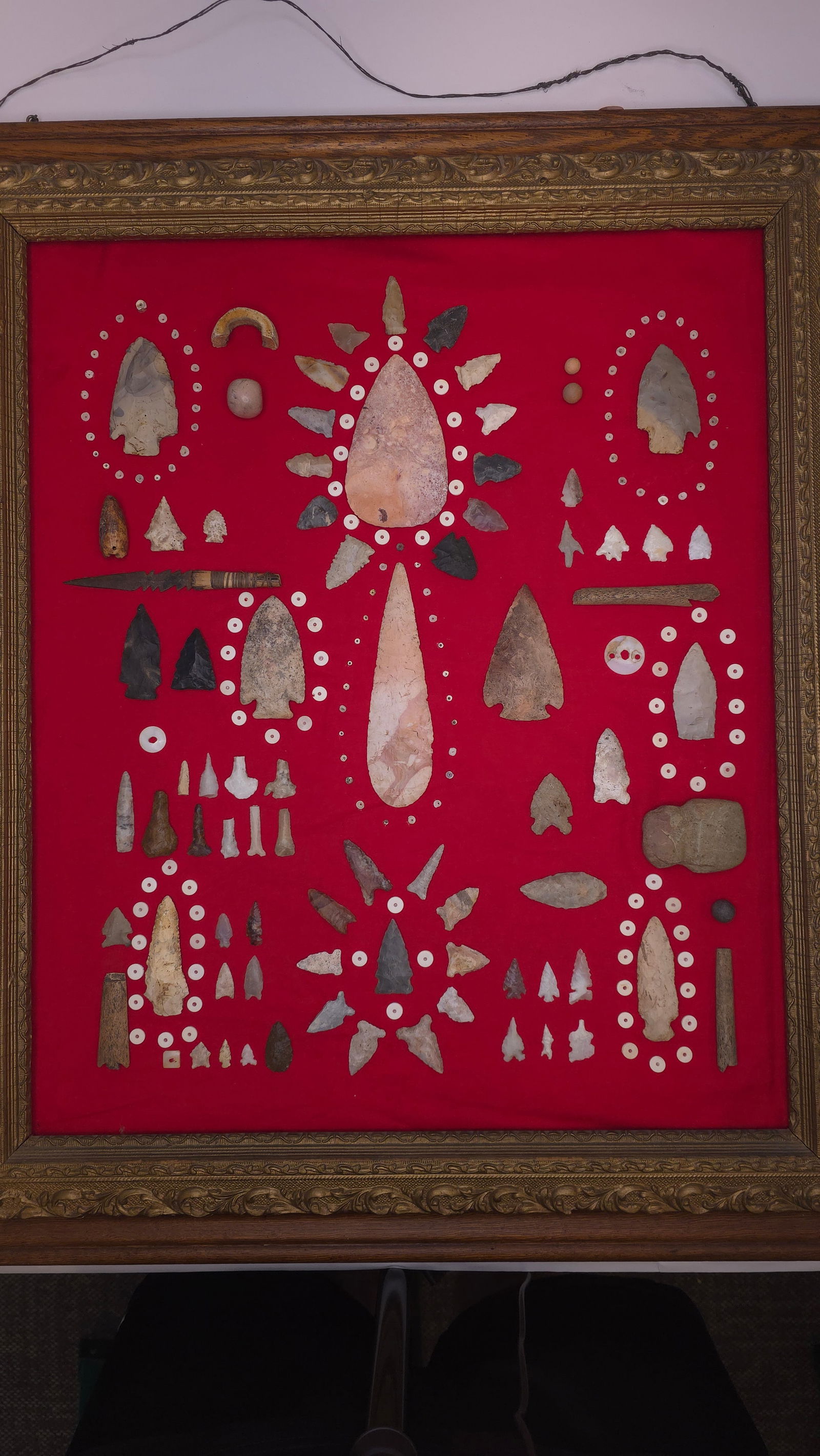 Large Frame of Points/Artifacts #3 (mix of old and modern) (1 of 4)